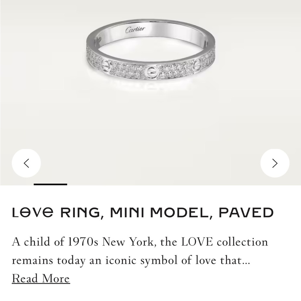 Cartier Silver Diamond Ring - Picture 11 of 12